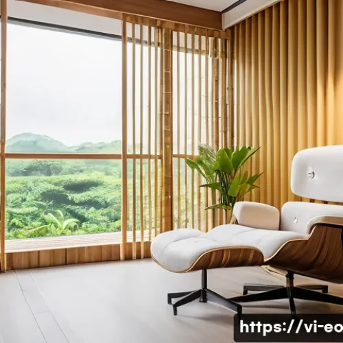 Home 33 낮잠을 잘 자는 환경 만들기 - A serene indoor nap space designed for a Vietnamese office worker, featuring a comfortable reclining...