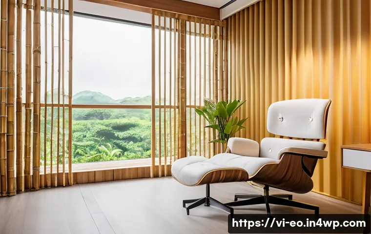 낮잠을 잘 자는 환경 만들기 - A serene indoor nap space designed for a Vietnamese office worker, featuring a comfortable reclining...